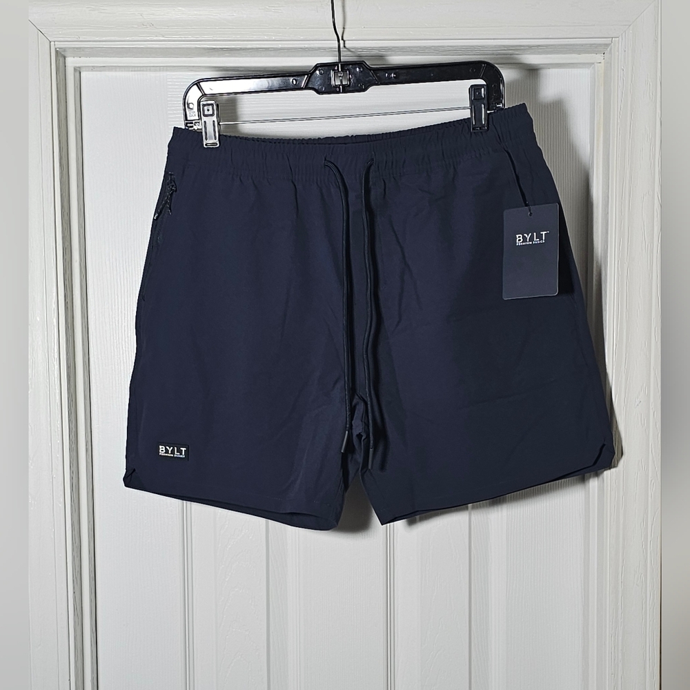 Bylt The Bios Short Linerless 5.5" Inseam Size Large Navy Athletic Workout